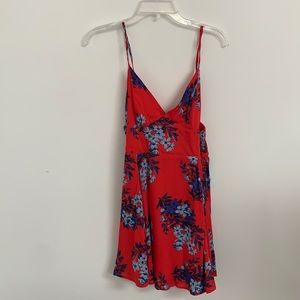 Red floral Summer dress